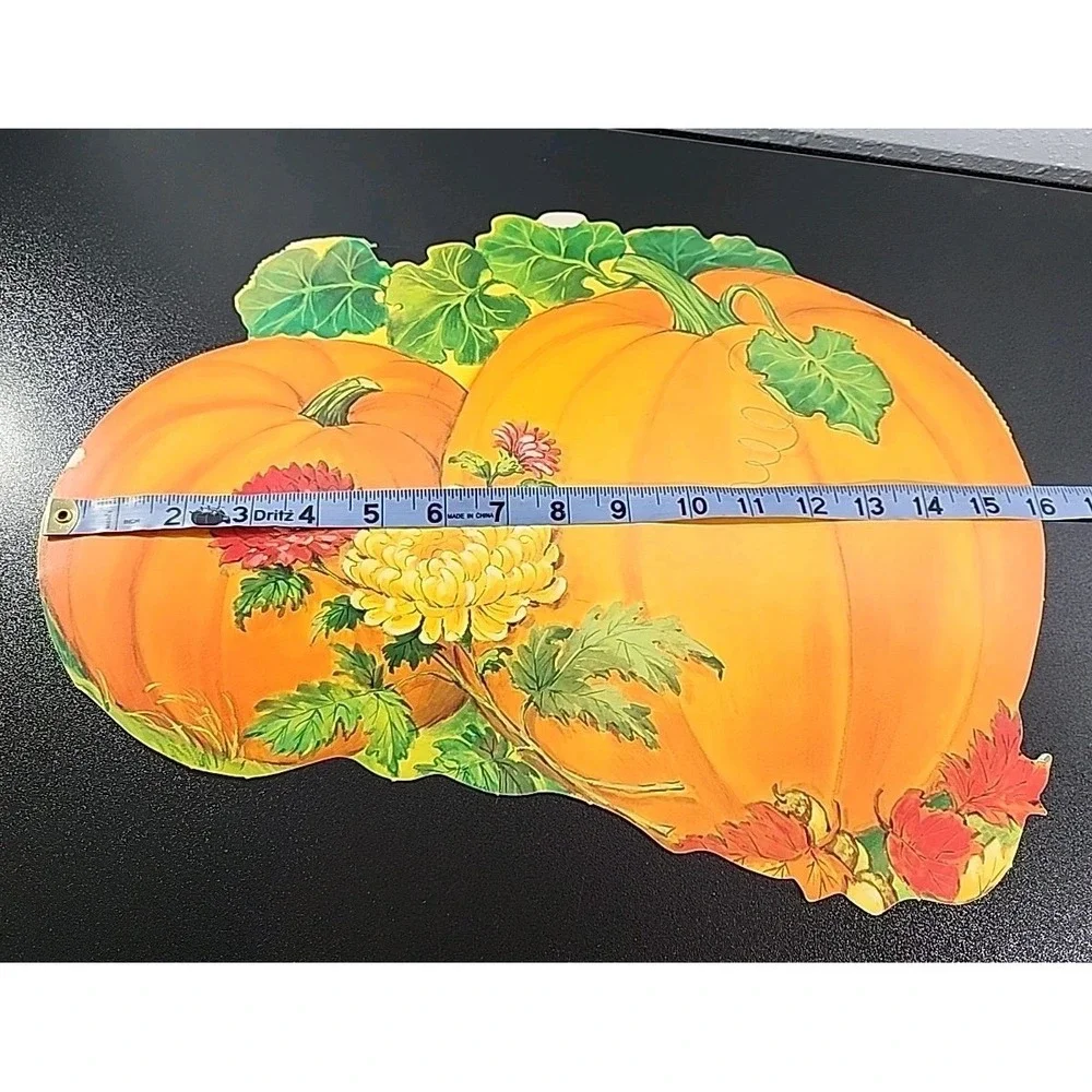 Pumpkins & Flowers Double Sided Die‎ Cut Bulletin Board Aid 12